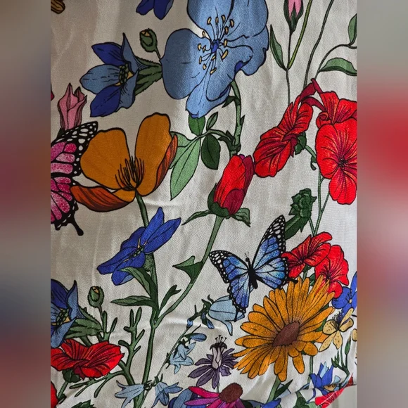 John Mark Women's Embroidered Tie Dye Button Linen Romance Top - Picture 6 of 9